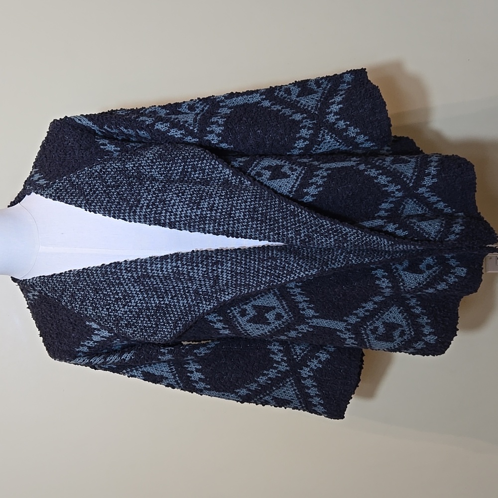 POL‎ Aztec Chunky Knit Oversized Sweater Cardigan Size S Western Southwestern - Picture 3 of 14